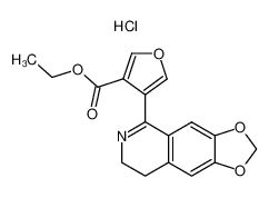 4-(3,4-Dihydro-6,7-(methylendioxy)-1-isochinolinyl)-3-furancarbonsaeure-ethylester-hydrochlorid_96594-40-0