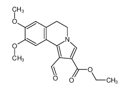 1-Formyl-5,6-dihydro-8,9-dimethoxypyrrolo(2,1-a)isochinolin-2-carbonsaeure-ethylester_96594-41-1