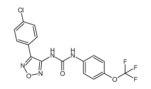 1-(4-(4-chlorophenyl)-1,2,5-oxadiazol-3-yl)-3-(4-(trifluoromethoxy)phenyl)urea_96594-49-9