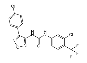 1-(3-chloro-4-(trifluoromethyl)phenyl)-3-(4-(4-chlorophenyl)-1,2,5-oxadiazol-3-yl)urea_96594-52-4