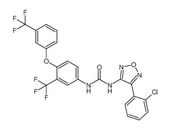 1-(4-(2-chlorophenyl)-1,2,5-oxadiazol-3-yl)-3-(3-(trifluoromethyl)-4-(3-(trifluoromethyl)phenoxy)phenyl)urea_96594-60-4
