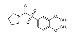 Pyrrolidine, 1-[[(3,4-dimethoxyphenyl)sulfonyl]thioxomethyl]-_96599-11-0