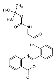 2-[2-(tert-butyloxycarbonyl)aminoethanoyl]aminophenyl-3,1-benzoxazin-4-one_96609-69-7