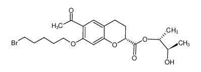 (2R-(2α(1R*,2R*)))-6-acetyl-7-((5-bromopentyl)oxy)-3,4-dihydro-2H-1-benzopyran-2-carboxylic acid 2-hydroxy-1-methylpropyl ester_96614-74-3