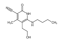 2-Butylamino-3-(β-hydroxyethyl)-4-methyl-5-cyano-6-hydroxypyridine_96615-35-9