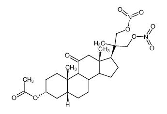 3α-Acetoxy-11-oxo-20,20-bis-nitryloxymethyl-5β-pregnan_96618-93-8