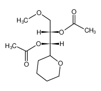 opt.-inakt. threo-1,2-Diacetoxy-3-methoxy-1-(tetrahydropyranyl-(2ξ))-propan_96637-88-6