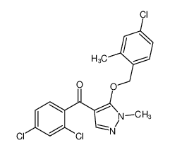 (5-((4-chloro-2-methylbenzyl)oxy)-1-methyl-1H-pyrazol-4-yl)(2,4-dichlorophenyl)methanone_96642-24-9