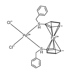 (1,1'-bis(benzylthio)ferrocene)palladium dichloride_96665-92-8
