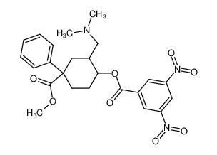 3,5-Dinitro-benzoic acid 2-dimethylaminomethyl-4-methoxycarbonyl-4-phenyl-cyclohexyl ester_96669-72-6