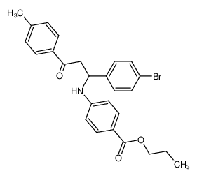 p-Tolyl-(2-(4-propyloxycarbonyl-anilino)-2-(4-brom-phenyl)-ethyl)-keton_96675-02-4