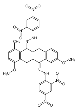 10-Methyl-3,7-dimethoxy-5,11-bis-(2,4-dinitro-phenylhydrazono)-5,5a,6,11,11a,12-hexahydro-naphthacen_96677-10-0