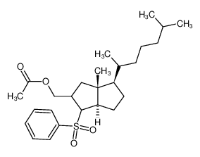 Acetic acid (3aR,4R,6aR)-1-benzenesulfonyl-4-(1,5-dimethyl-hexyl)-3a-methyl-octahydro-pentalen-2-ylmethyl ester_96685-49-3
