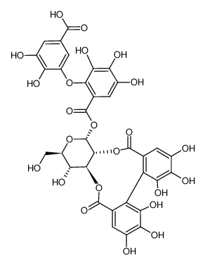 1-O-dehydrodigalloyl-2,3-O-hexahydroxydiphenoyl-α-D-glucose_96691-91-7