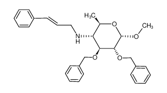 Methyl-2,3-di-O-benzyl-4,6-didesoxy-4-(3-phenyl-2-propenylamino)-α-D-glucopyranosid_96701-92-7