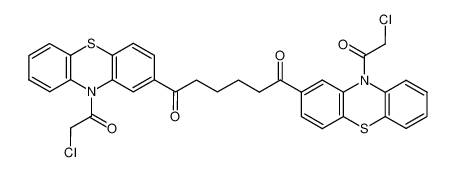 10,10'-bis-chloroacetyl-10H,10'H-2,2'-hexanedioyl-bis-phenothiazine_96709-77-2