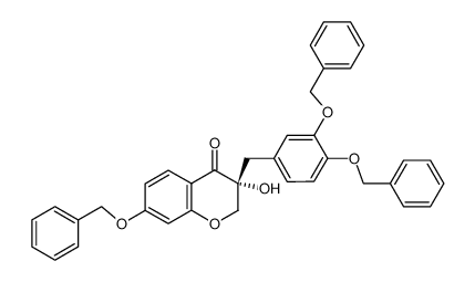 3-Hydroxy-7-benzyloxy-3-(3,4-dibenzyloxy-benzyl)-chromanon-(4)_96710-44-0