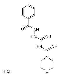 N-[(N'-Benzoyl-hydrazino)-imino-methyl]-morpholine-4-carboxamidine; hydrochloride_96715-19-4