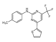 4-Trifluormethyl-6-(2-thienyl)-2-(4-toluidino)pyrimidin_96716-91-5