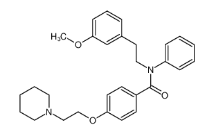 N-[2-(3-Methoxy-phenyl)-ethyl]-N-phenyl-4-(2-piperidin-1-yl-ethoxy)-benzamide_96718-99-9