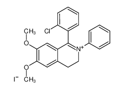 1-(2-Chloro-phenyl)-6,7-dimethoxy-2-phenyl-3,4-dihydro-isoquinolinium; iodide_96719-37-8