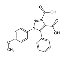 1-(4-methoxyphenyl)-5-phenylpyrazole-3,4-dicarboxylic acid_96723-06-7
