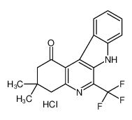 3,3-dimethyl-6-(trifluoromethyl)-4,7-dihydro-2H-indolo[2,3-c]quinolin-7-ium-1-one,chloride_96725-30-3