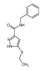 5-ethylsulfanyl-1(2)H-pyrazole-3-carboxylic acid benzylamide_96730-48-2