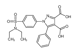 1-[4-(diethylsulfamoyl)phenyl]-5-phenylpyrazole-3,4-dicarboxylic acid_96734-47-3