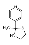 4-(2-methyl-thiazolidin-2-yl)-pyridine_96740-48-6