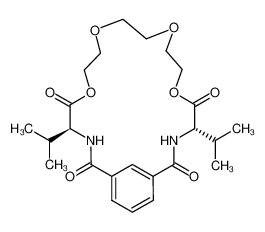 (4S,17S)-4,17-Diisopropyl-6,9,12,15-tetraoxa-3,18-diaza-bicyclo[18.3.1]tetracosa-1(23),20(24),21-triene-2,5,16,19-tetraone_96747-78-3
