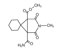 1'-Methoxycarbonyl-5'-carbamoyl-2',4'-dioxo-N-methyl-spiro(cyclohexan-1,6'-(3)azabicyclo(3.1.0)hexan)_96749-95-0