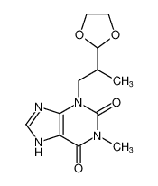 3-(2-(1,3-dioxolan-2-yl)propyl)-1-methyl-3,7-dihydro-1H-purine-2,6-dione_96751-97-2