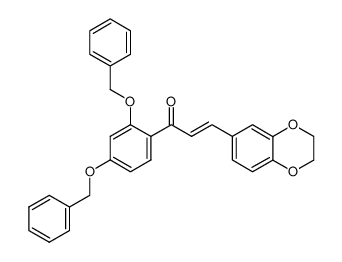 (E)-1-(2,4-Bis-benzyloxy-phenyl)-3-(2,3-dihydro-benzo[1,4]dioxin-6-yl)-propenone_96755-17-8