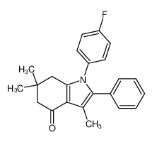 1-(4-Fluoro-phenyl)-3,6,6-trimethyl-2-phenyl-1,5,6,7-tetrahydro-indol-4-one_96757-30-1