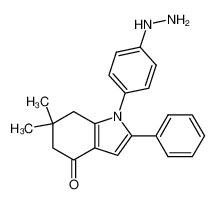 1-(4-Hydrazino-phenyl)-6,6-dimethyl-2-phenyl-1,5,6,7-tetrahydro-indol-4-one_96757-35-6