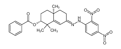 (+-)-7β-Benzoyloxy-2-(2.4-dinitro-phenylhydrazono)-8.8.10β-trimethyl-Δ1(9)-octalin_96762-68-4