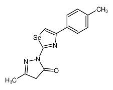 5-methyl-2-(4-p-tolyl-selenazol-2-yl)-1,2-dihydro-pyrazol-3-one_96775-20-1