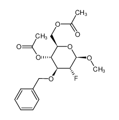 methyl 4,6-di-O-acetyl-3-O-benzyl-2-deoxy-2-fluoro-β-D-glucopyranoside_96779-68-9