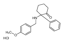 2-[(4-methoxyphenyl)methylamino]-2-phenylcyclohexan-1-one,hydrochloride_96783-23-2