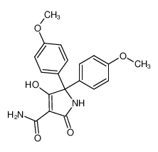 3-Carbamoyl-4-hydroxy-5,5-bis(4-methoxyphenyl)-1H-pyrrol-2(5H)-one_96784-37-1