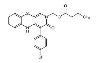 (4-(4-chlorophenyl)-3-oxo-3,5-dihydro-2H-benzo[b]pyrido[4,3-e][1,4]thiazin-2-yl)methyl butyrate_96798-59-3