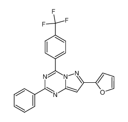 7-Furan-2-yl-2-phenyl-4-(4-trifluoromethyl-phenyl)-pyrazolo[1,5-a][1,3,5]triazine_96799-16-5