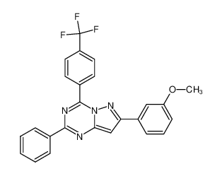 7-(3-Methoxy-phenyl)-2-phenyl-4-(4-trifluoromethyl-phenyl)-pyrazolo[1,5-a][1,3,5]triazine_96799-17-6