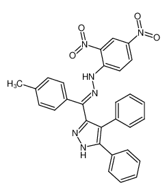 (4,5-diphenyl-1(2)H-pyrazol-3-yl)-p-tolyl-methanone (2,4-dinitro-phenyl)-hydrazone_96809-20-0