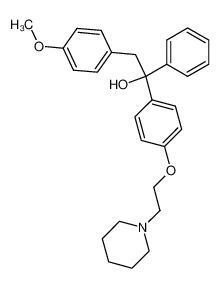 2-(4-methoxy-phenyl)-1-phenyl-1-[4-(2-piperidin-1-yl-ethoxy)-phenyl]-ethanol_96809-56-2
