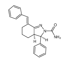 cis-2-carbamoyl-3-phenyl-7-phenylmethylene-3,3a,4,5,6,7-hexahydro-2H-indazole_96814-41-4