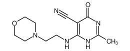 2-methyl-6-((2-morpholinoethyl)amino)-4-oxo-1,4-dihydropyrimidine-5-carbonitrile_96824-13-4