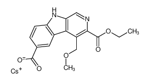 cesium 3-(ethoxycarbonyl)-4-(methoxymethyl)-9H-pyrido[3,4-b]indole-6-carboxylate_96833-14-6
