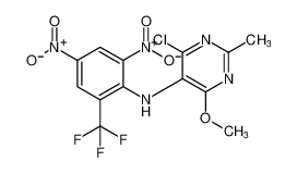 4-chloro-N-(2,4-dinitro-6-(trifluoromethyl)phenyl)-6-methoxy-2-methylpyrimidin-5-amine_96833-70-4